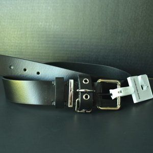 Calvin Klein Flat-Strap Multi-Loop Leather Belt
